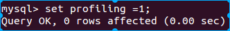 set profiling=1，开启profiling