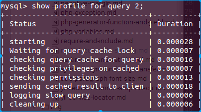 profile for query 2